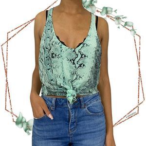 Joie 100% silk drew c snake print tank size small